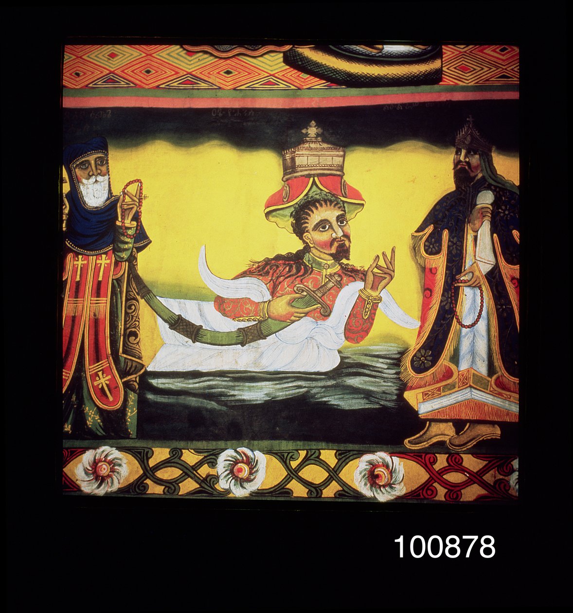 Detalle de un fresco etíope en una iglesia copta, c.5-7 siglo de Ethiopian