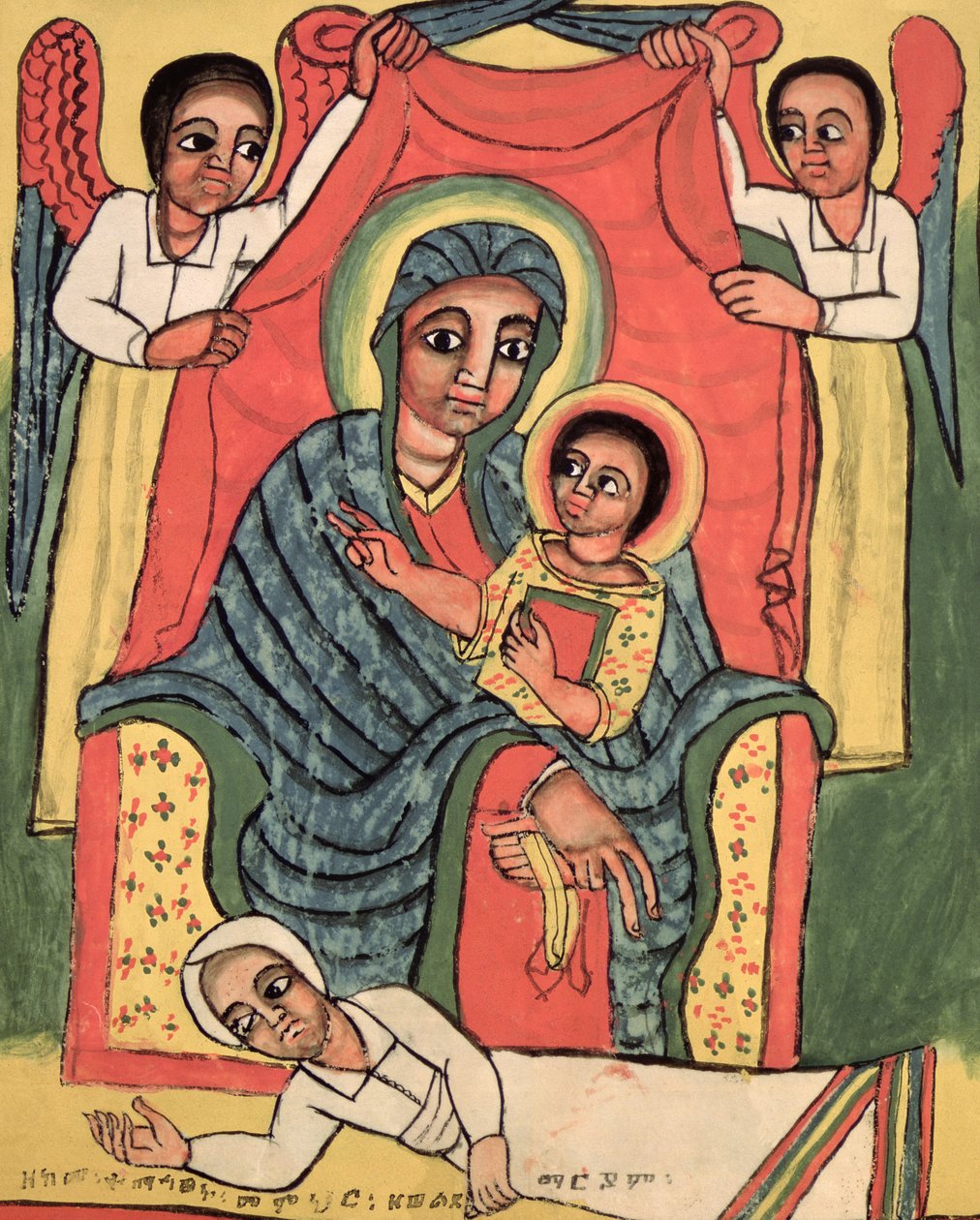 W.930 fol.46v La Madonna y el Niño de Ethiopian School