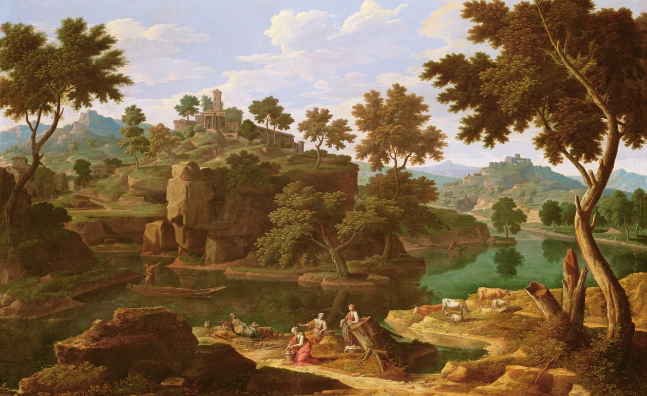 Paisaje con un río de Etienne Allegrain