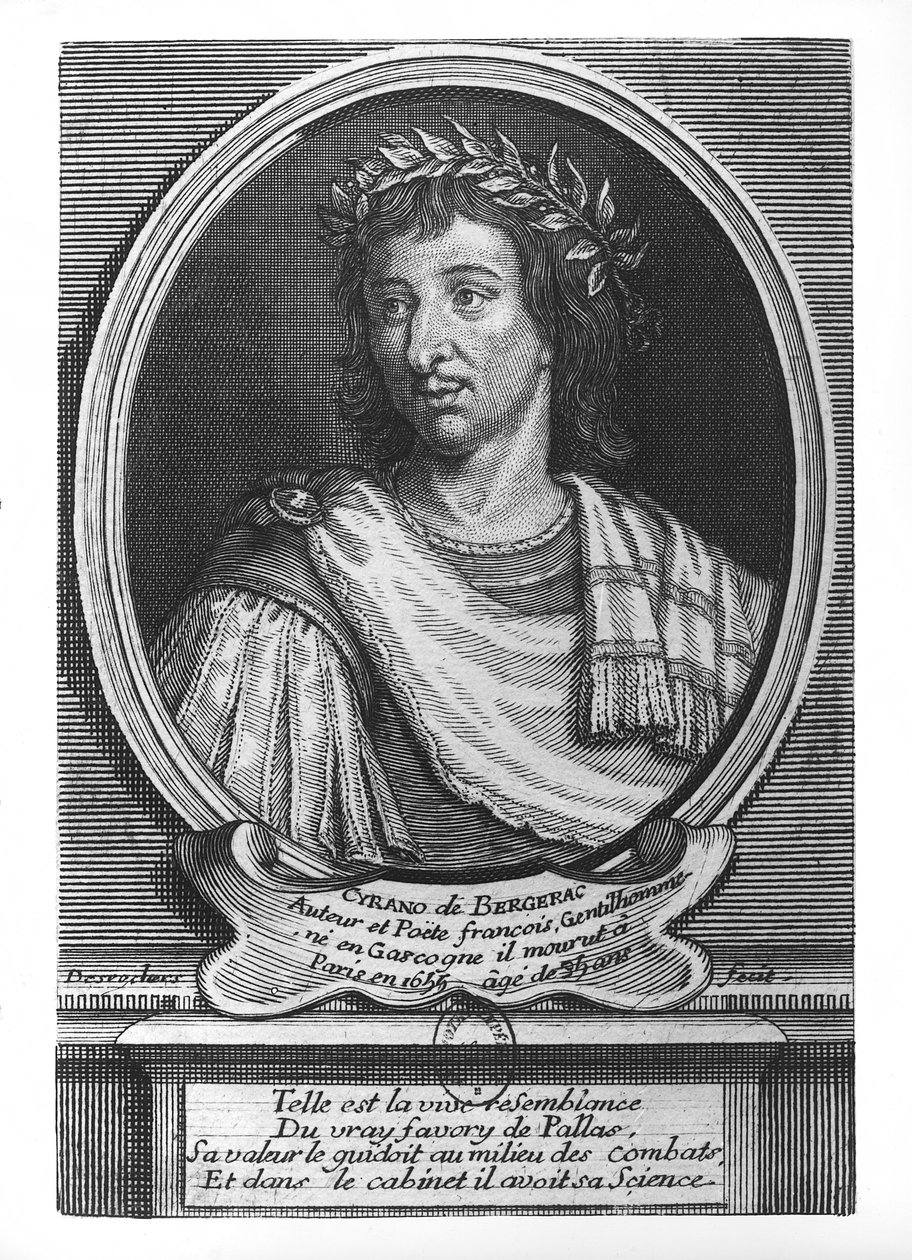 Retrato de Savinien de Cyrano de Bergerac de Etienne Jehandier Desrochers