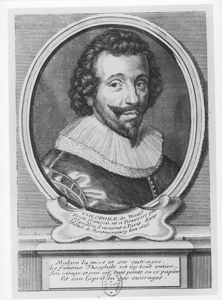 Retrato de Théophile de Viau (1590-1626) de Etienne Jehandier Desrochers