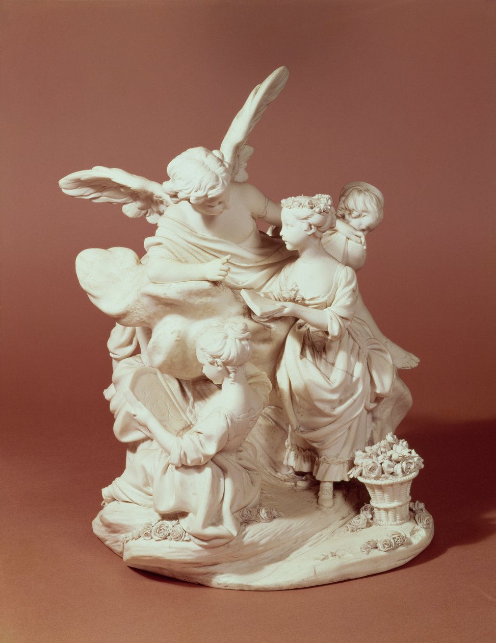 La Educación del Amor, grupo de Sèvres, después de Boucher, 1763 (porcelana) de Etienne Maurice Falconet