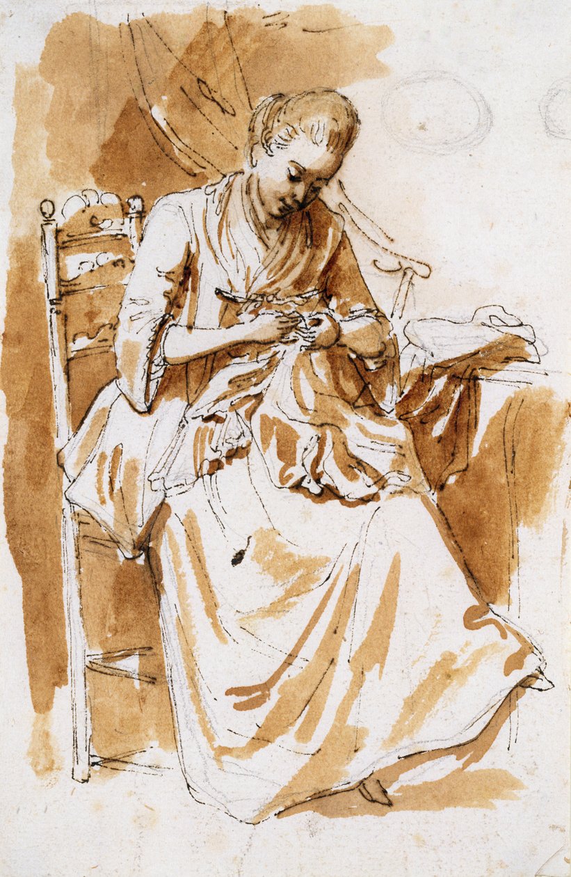La bordadora de Etienne de Lavallee Poussin