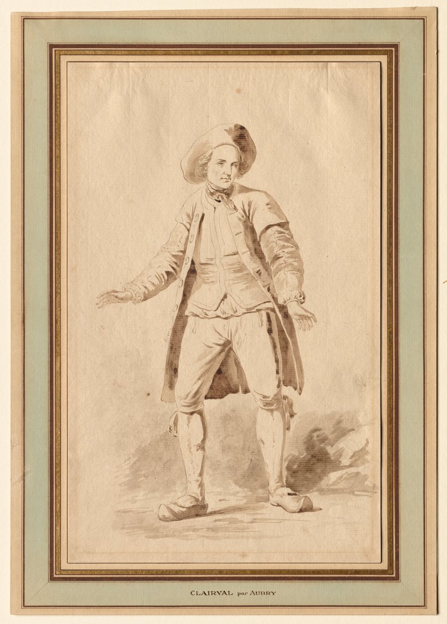 El actor Clairval, siglo XVIII de Etienne Aubry