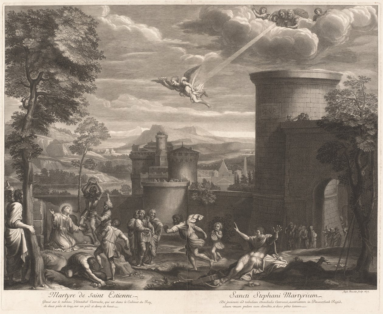 Martirio de San Esteban de Etienne Baudet, after Annibale Carracci