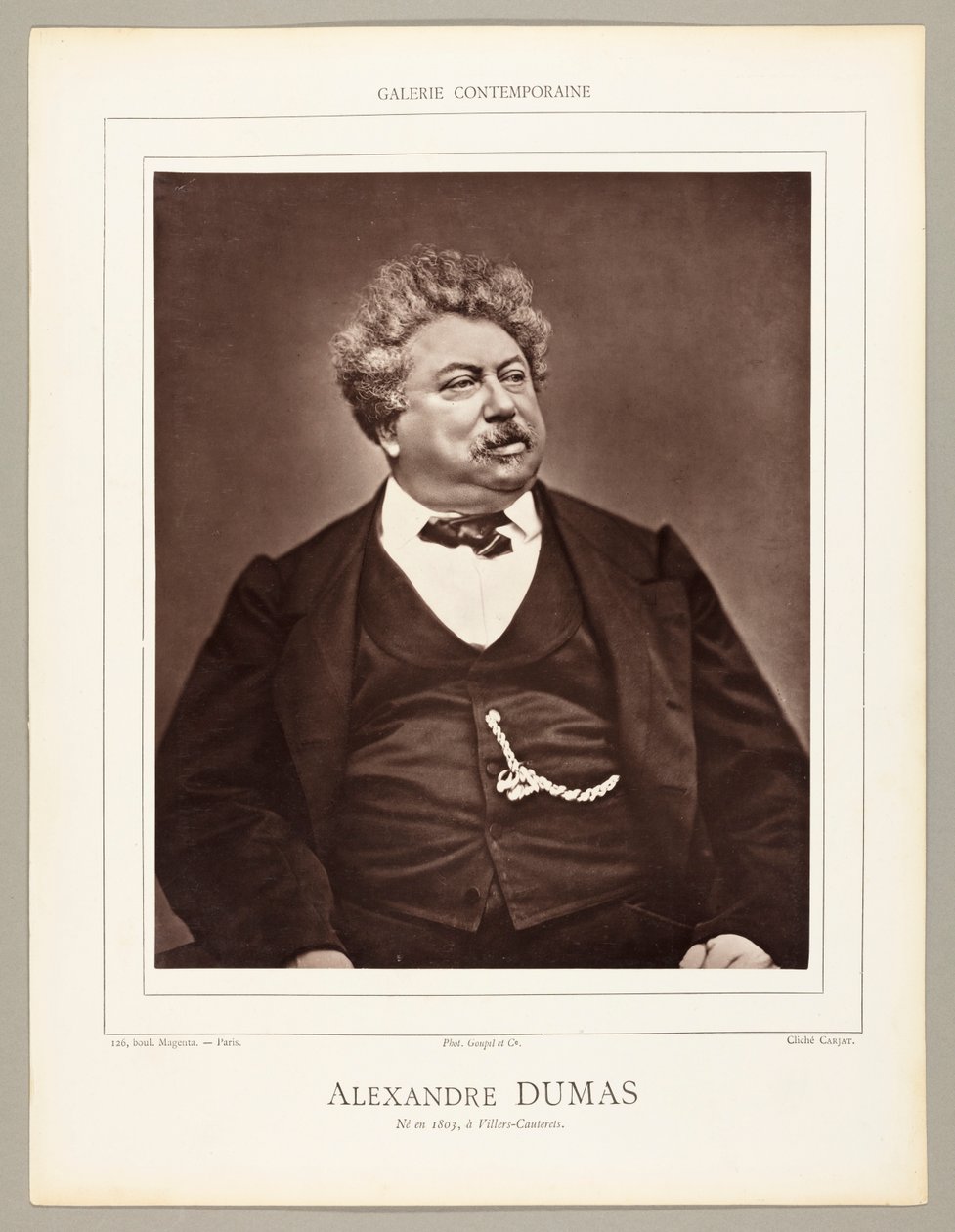 Alexandre Dumas (novelista y dramaturgo francés, 1802-1870) de Etienne Carjat