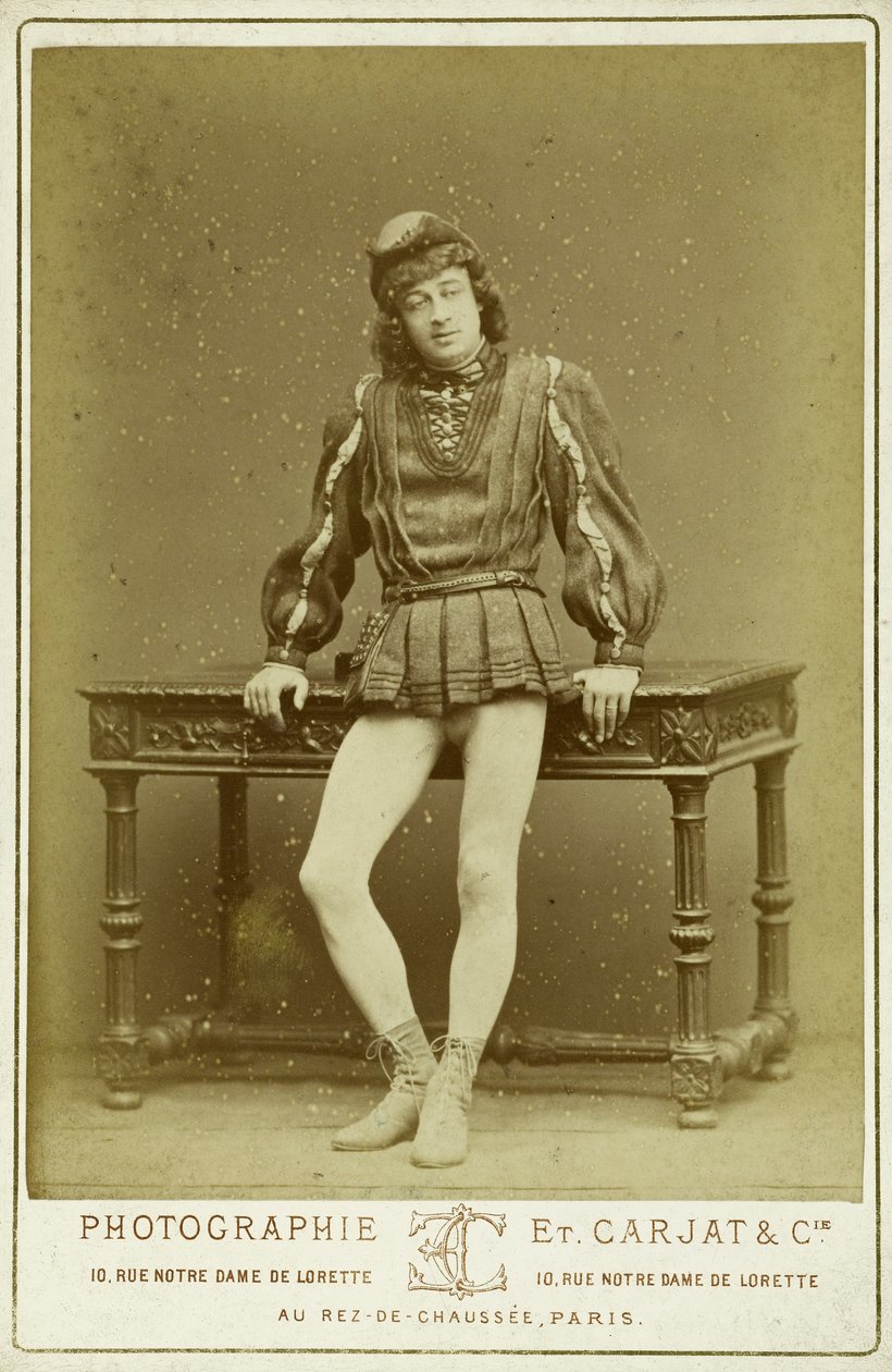 Charley en el papel de Jehan Frollo de Etienne Carjat