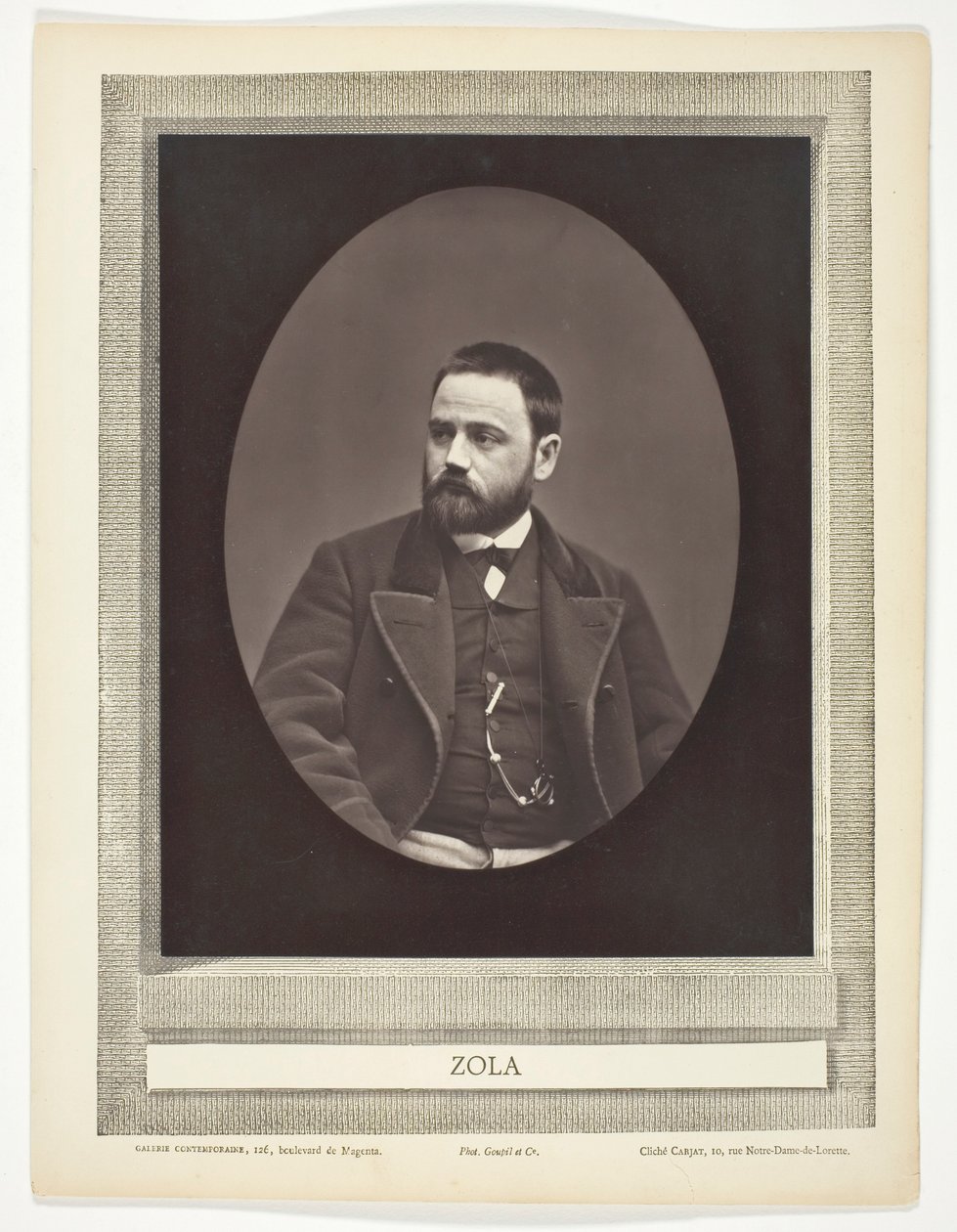 Émile Zola (novelista, dramaturgo y periodista francés, 1840-1902) de Etienne Carjat