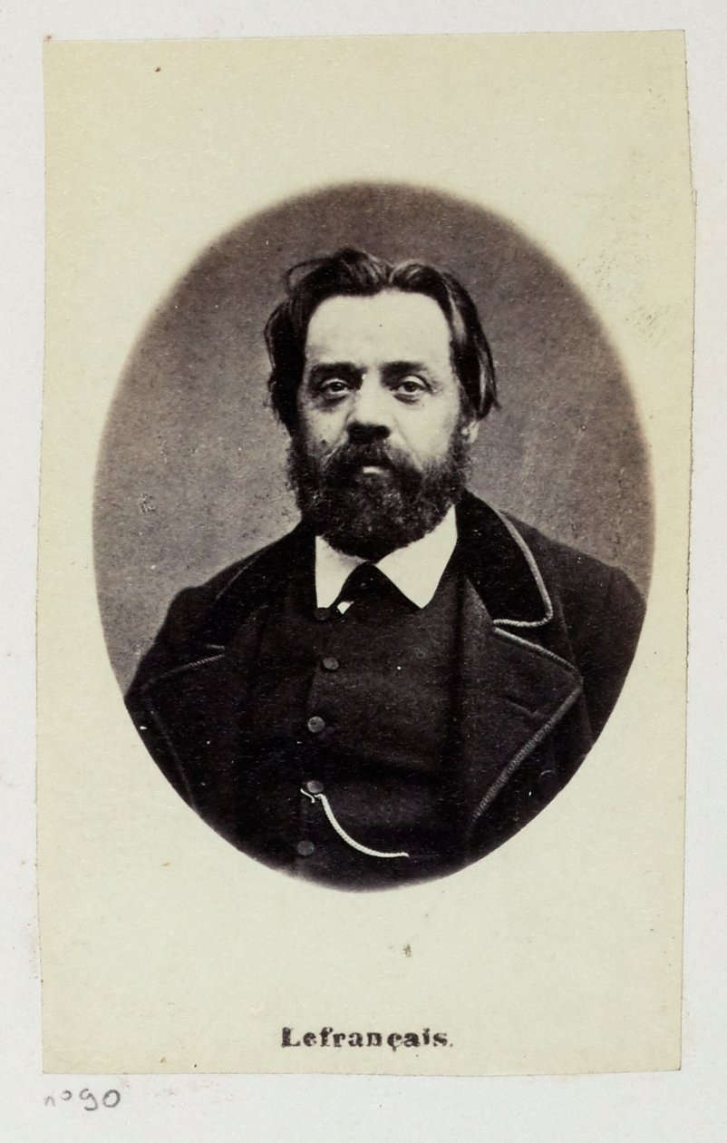 Lefrançois Adolphe Gustave, llamado Gustave Lefrançais (1826-1901). Maestro, creó en 1849 con Pauline Roland (1805-1852) la Asociación de Maestros Socialistas. Miembro de la Comuna, formó parte de la Comisión de Trabajo y Finanzas.... de Etienne Carjat
