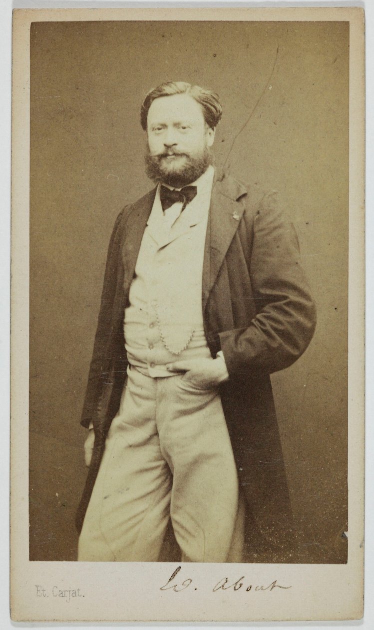 Retrato de Edmond About (1828-1885), novelista, polemista de Etienne Carjat