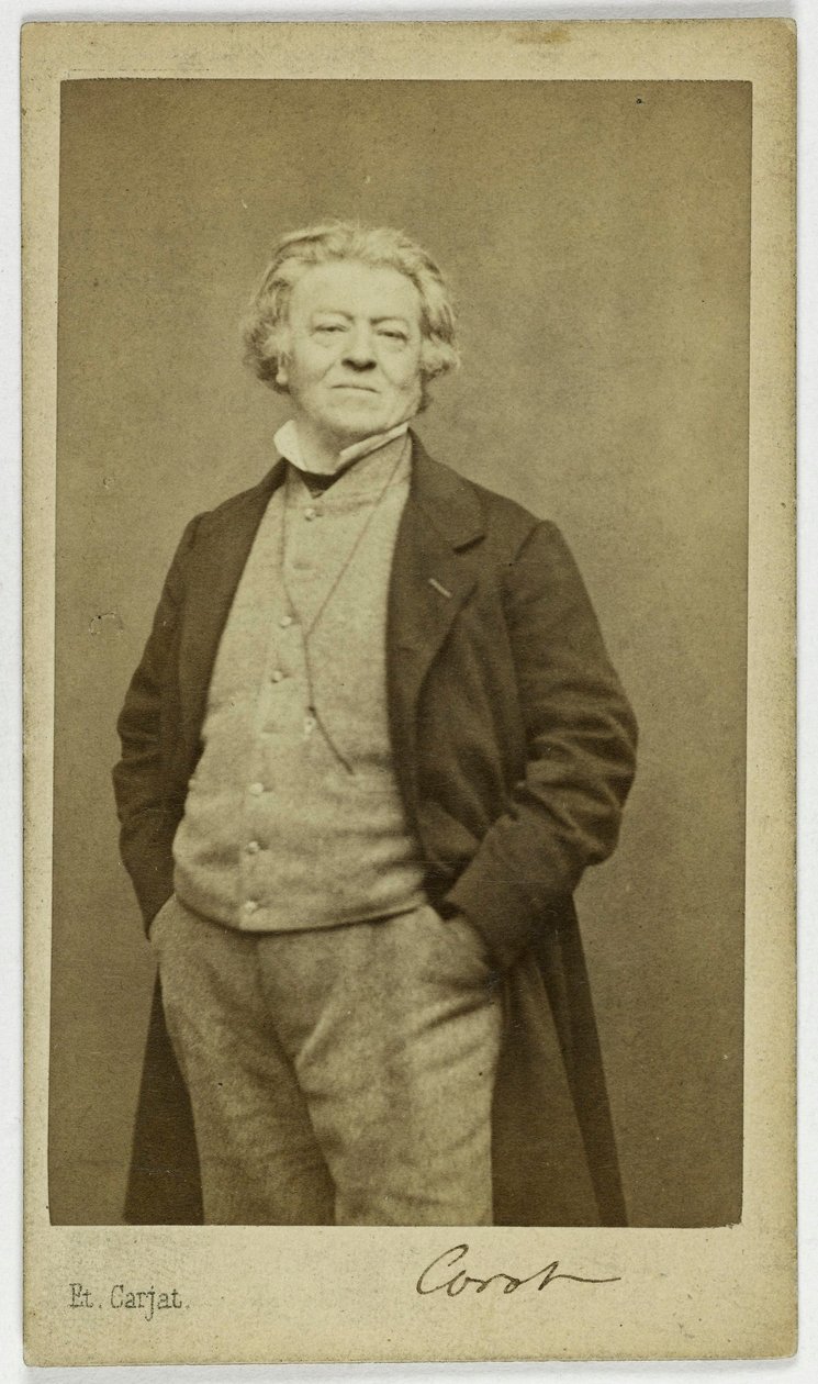 Retrato de Jean-Baptiste Camille Corot (1796-1875), pintor de Etienne Carjat