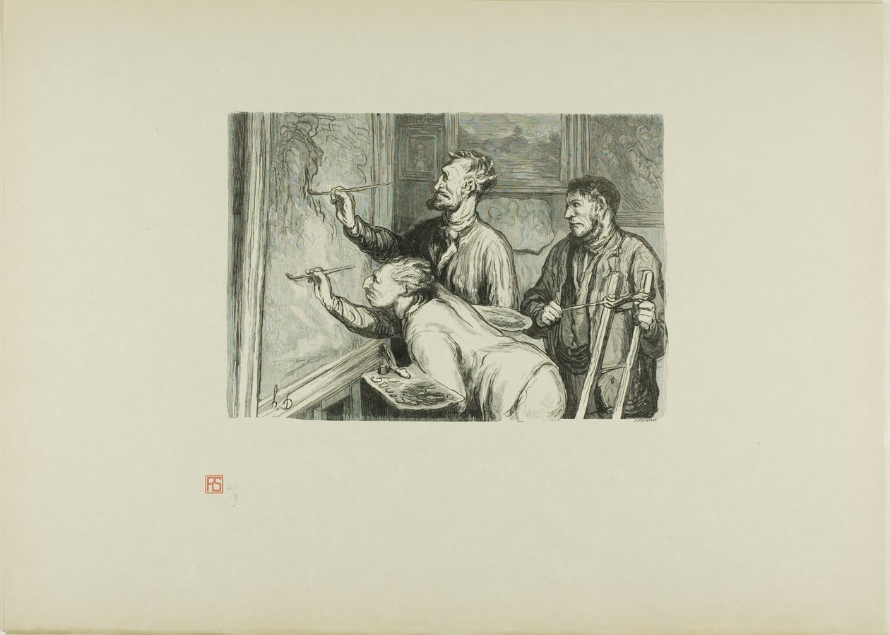 La Exposición de Pinturas de 1868: Dando el último toque de Etienne Carjat