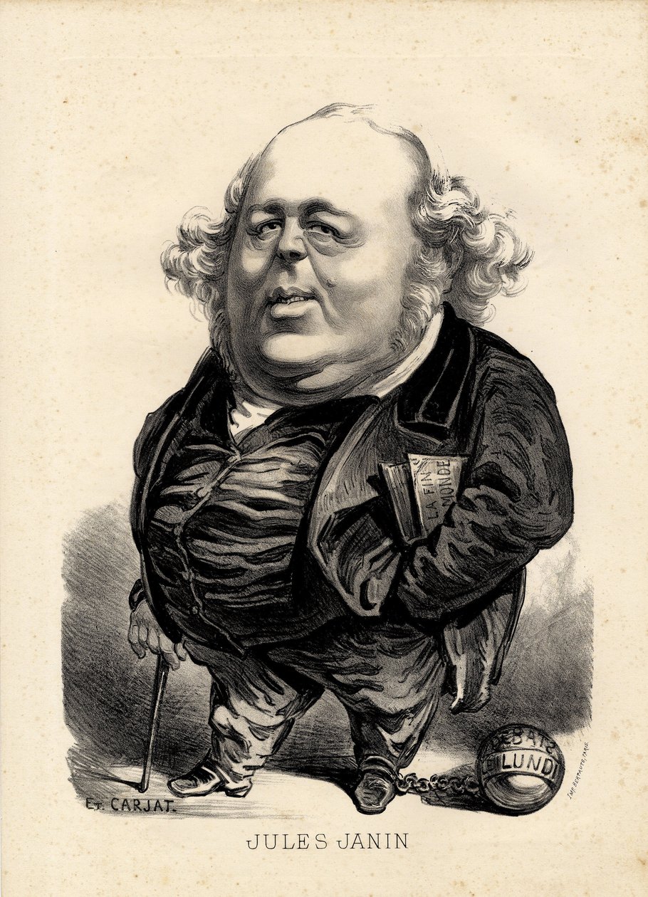 Hoja volante - Ilustración de Etienne Carjat (1826-1906): Janin Jules (1804-1874) de Etienne Carjat