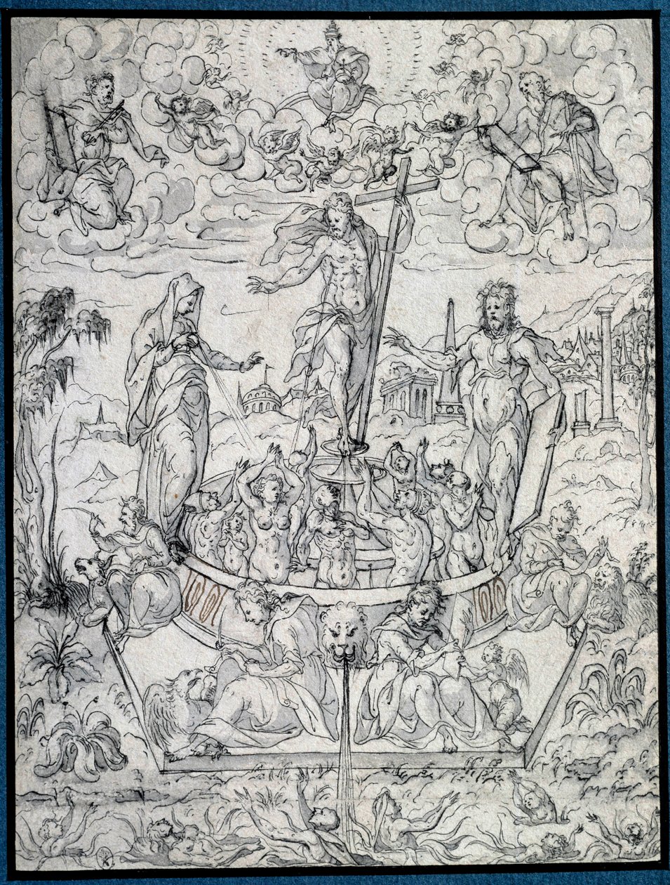 Alegoría de la religión. Dibujo de Etienne Delaune (1518-1583/95) siglo XVI París, Museo del Louvre de Etienne Delaune