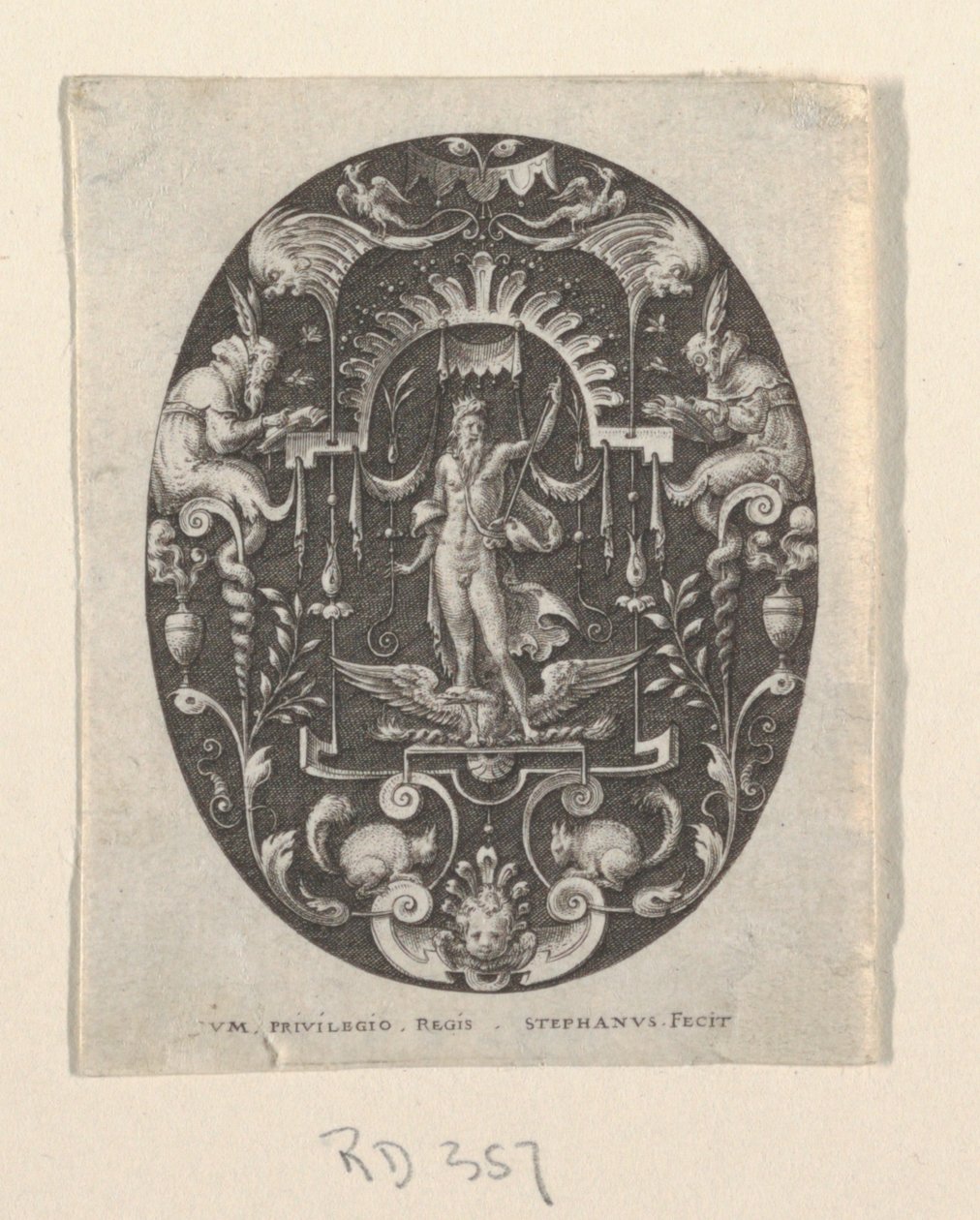 Júpiter, de Grotesques à fond noir, Divinités et Allégories de Etienne Delaune
