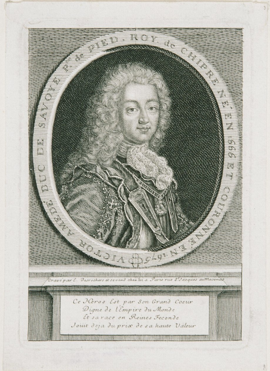 Víctor Amadeo II Duque de Saboya, Rey de Sicilia y primer Rey de Piamonte-Cerdeña de Etienne Desrochers