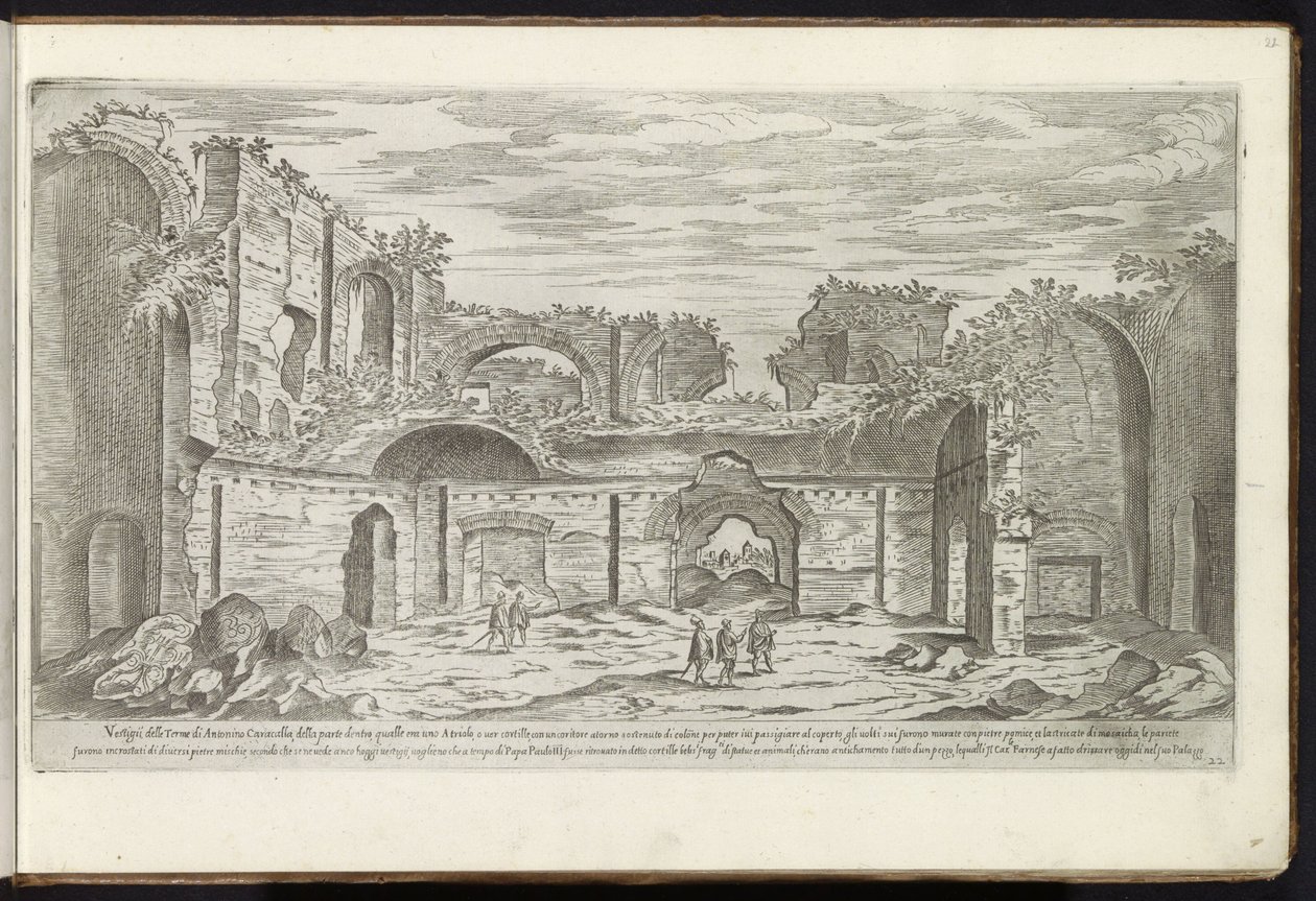Ruinas de las Termas de Caracalla en Roma Edificios antiguos (título de la serie) I vestigi dell