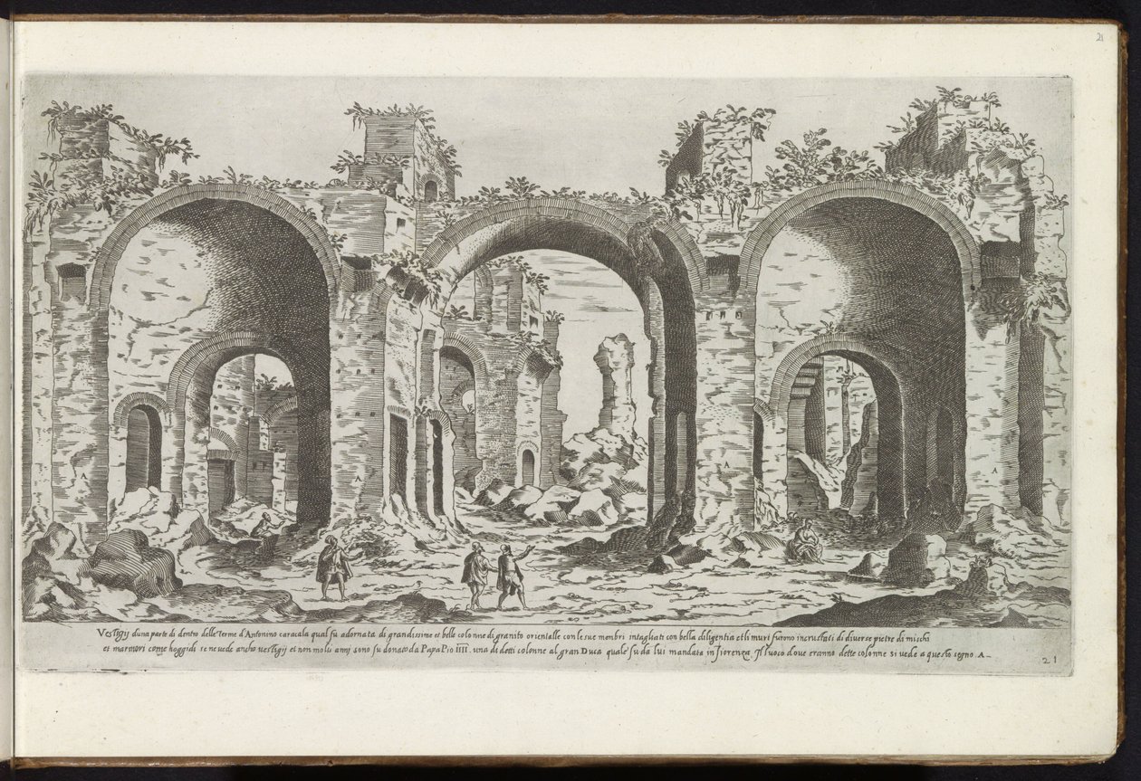 Ruinas de las Termas de Caracalla en Roma Edificios antiguos (título de la serie) I vestigi dell