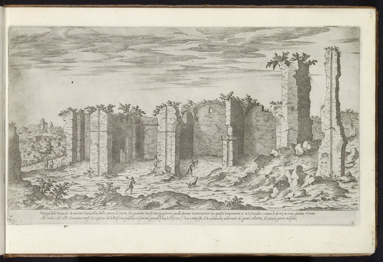 Ruinas de las Termas de Caracalla en Roma Edificios antiguos (título de la serie) I vestigi dell
