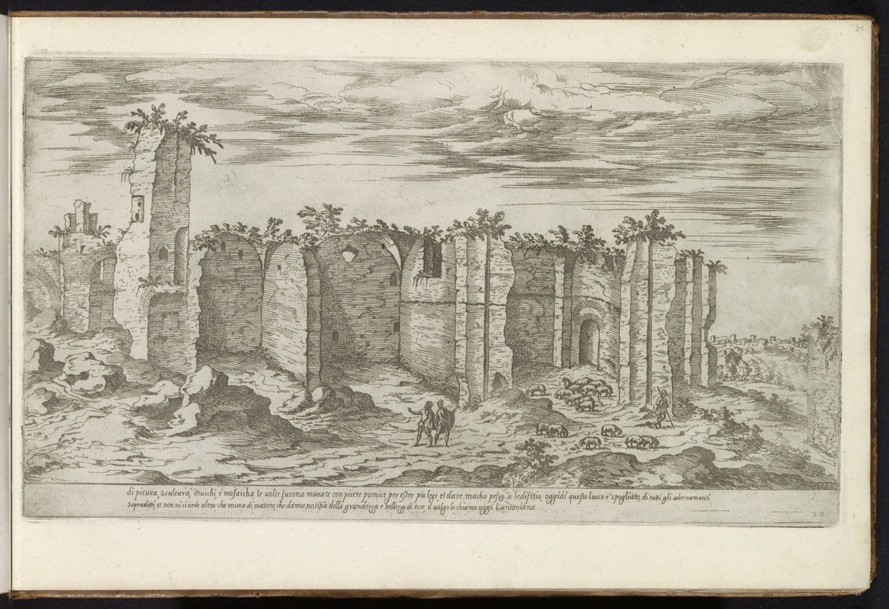 Ruinas de las Termas de Caracalla en Roma Edificios antiguos (título de la serie) I vestigi dell