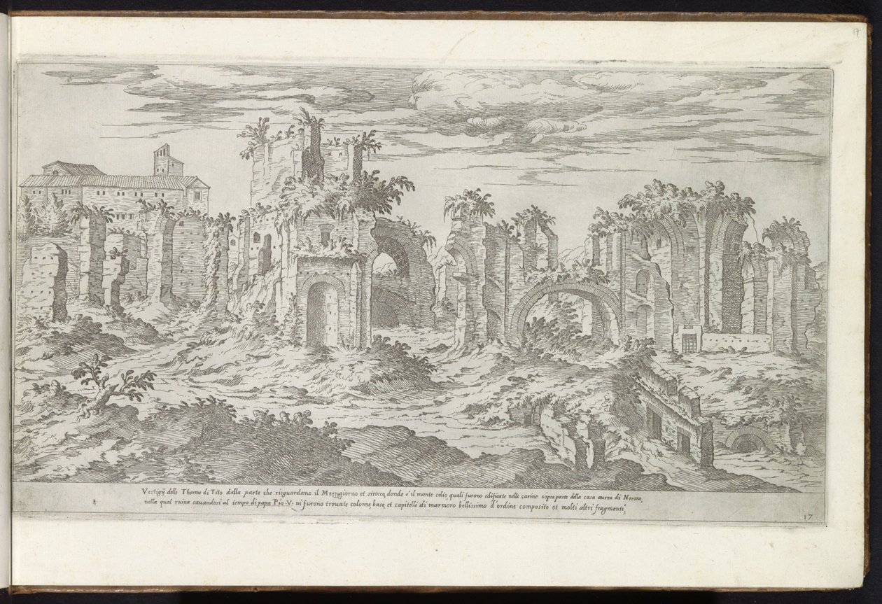 Ruinas de las Termas de Tito en Roma Edificios antiguos (título de la serie) I vestigi dell