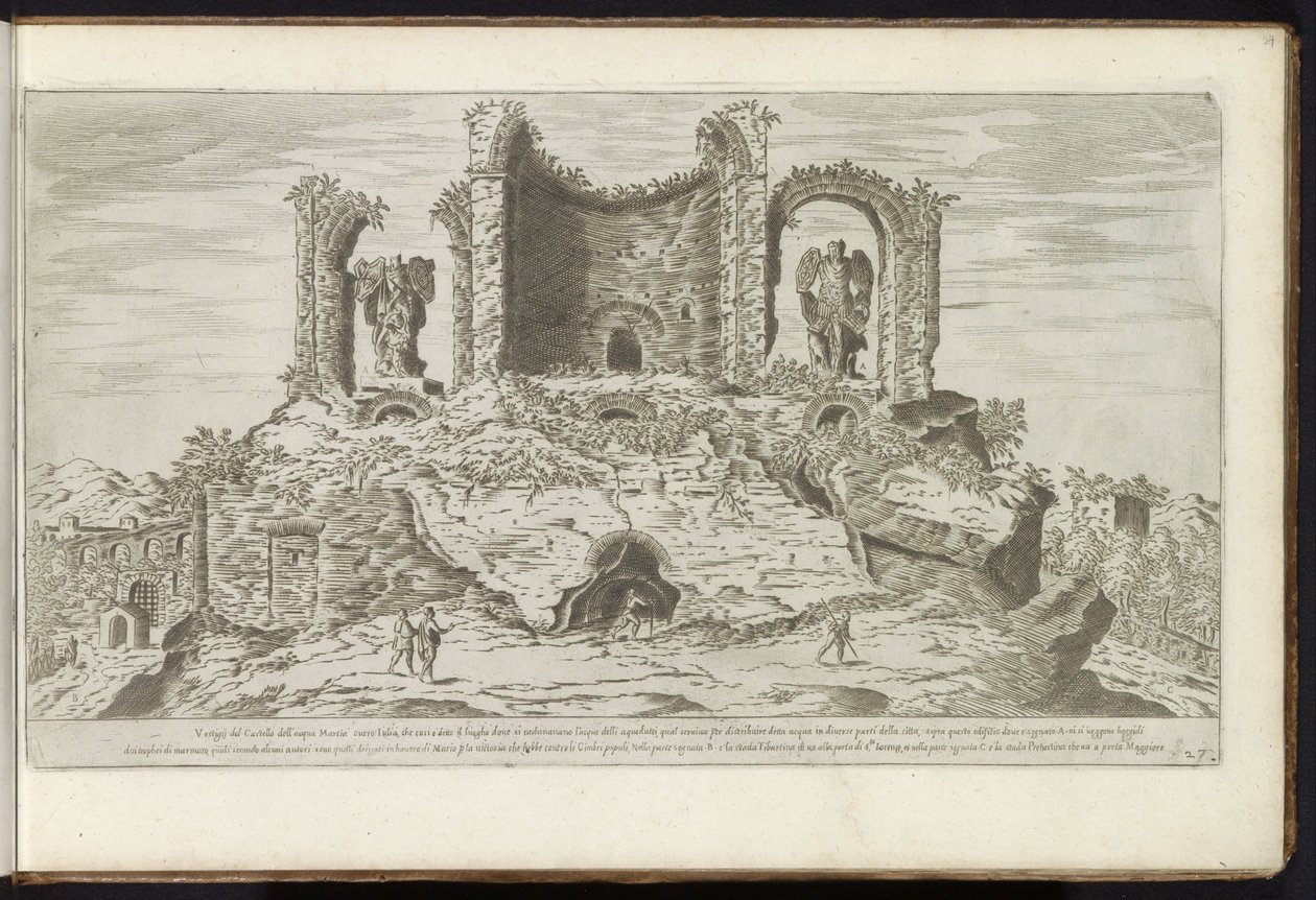 Ruinas de los Trofeos de Marius en Roma Edificios antiguos (título de la serie) I vestigi dell