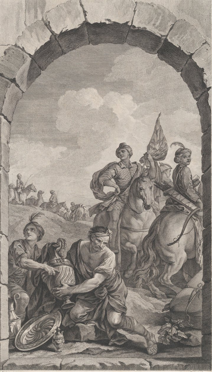 La Capilla de los Enfants-Trouvés en París: La Suite de los reyes magos: caballeros, 1756 de Etienne Fessard
