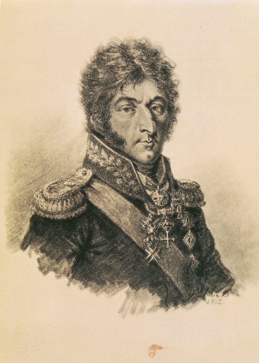 Príncipe Petr Ivanovich Bagration (1765-1812) de Etienne Gustave Aubin