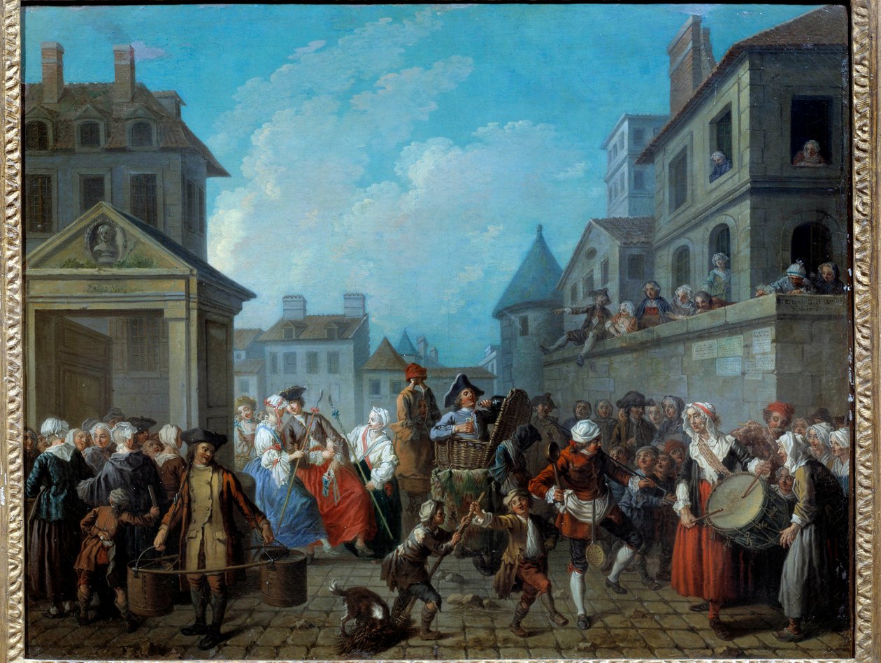 Carnaval en las calles de París de Étienne Jeaurat