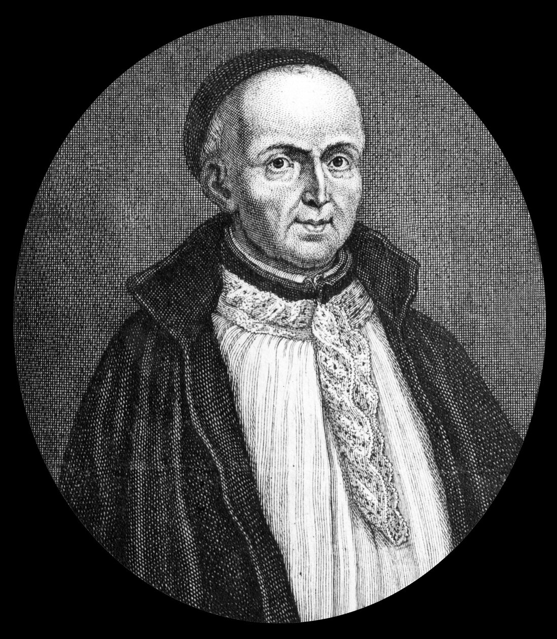 Michel Le Tellier (1643-1719) teólogo francés, jesuita, confesor de Luis XIV, grabado de Etienne Jehandier (after) Desrochers