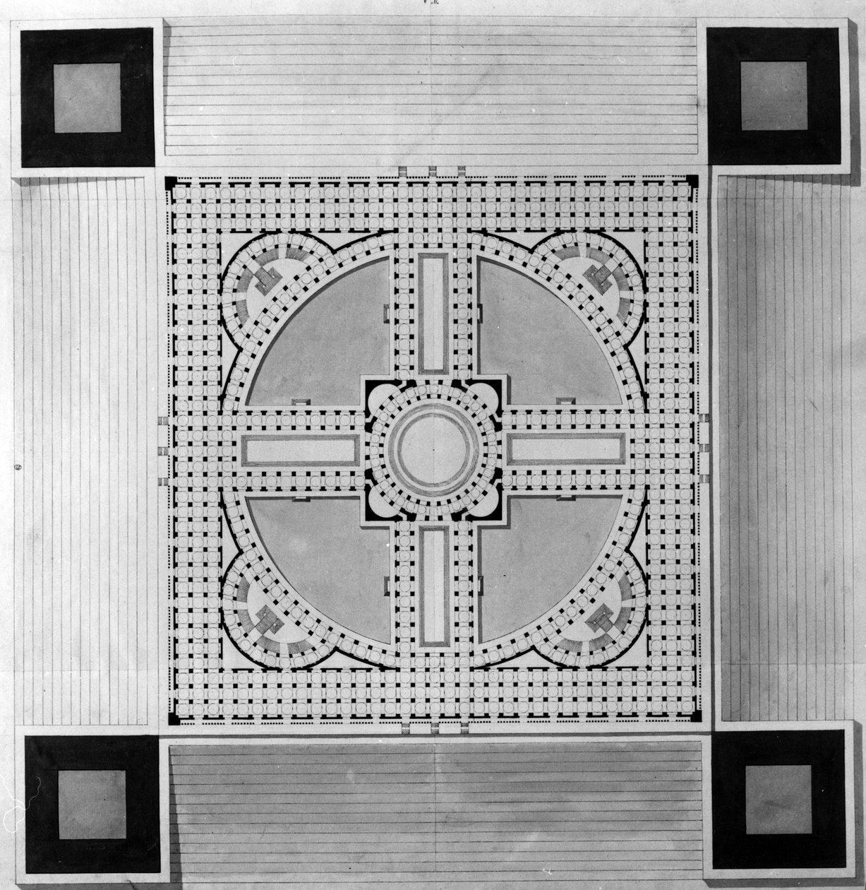 Mapa del Palacio Municipal - E.L. Boullée de Etienne Louis Boullee