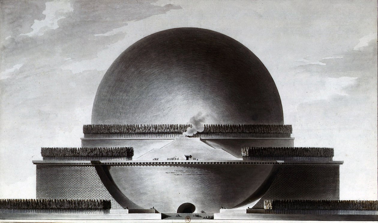 Cenotafio de Newton de Etienne Louis Boullee