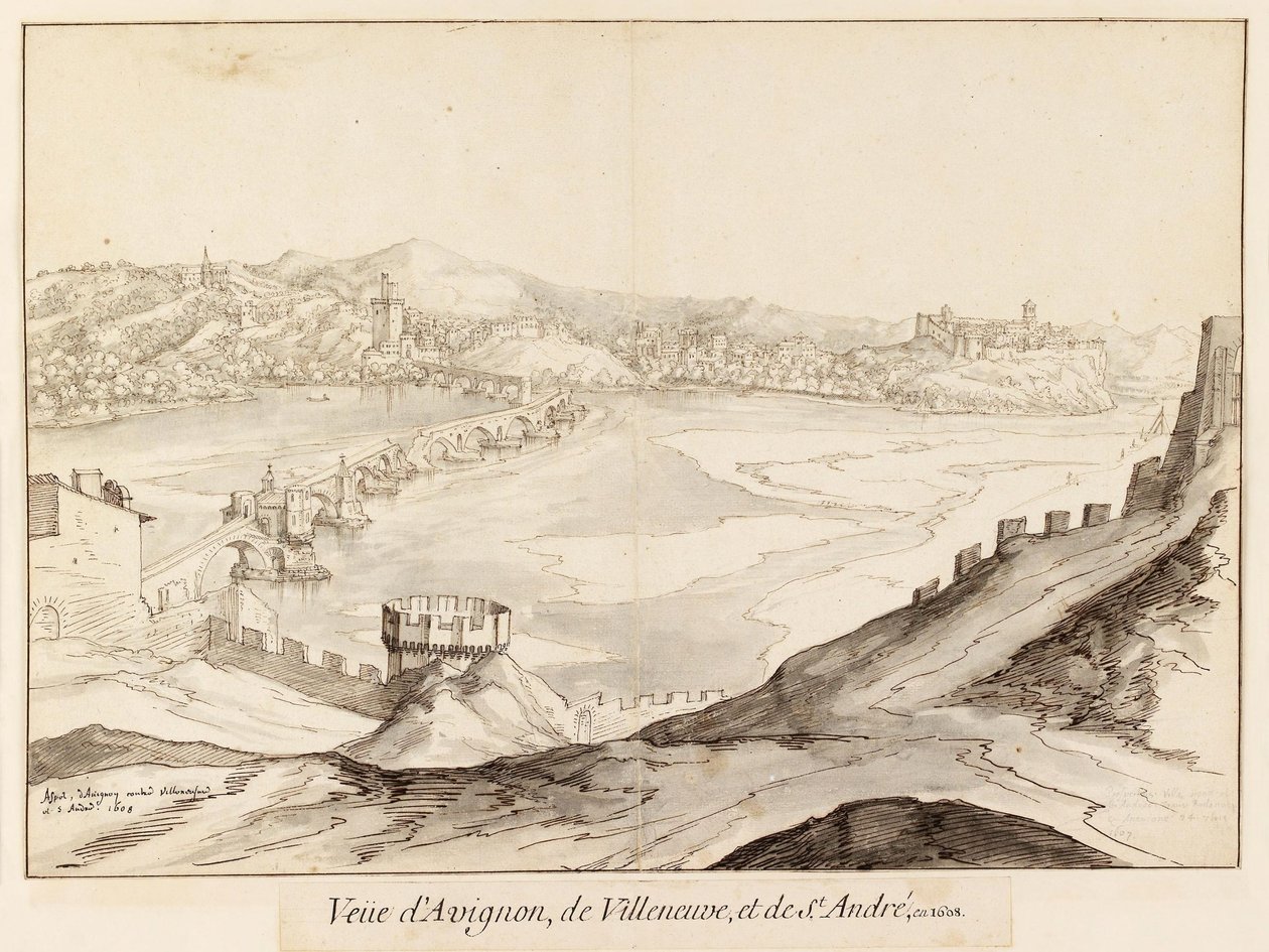 Martellage 1608 Pont Saint Benezet de Etienne Martellange
