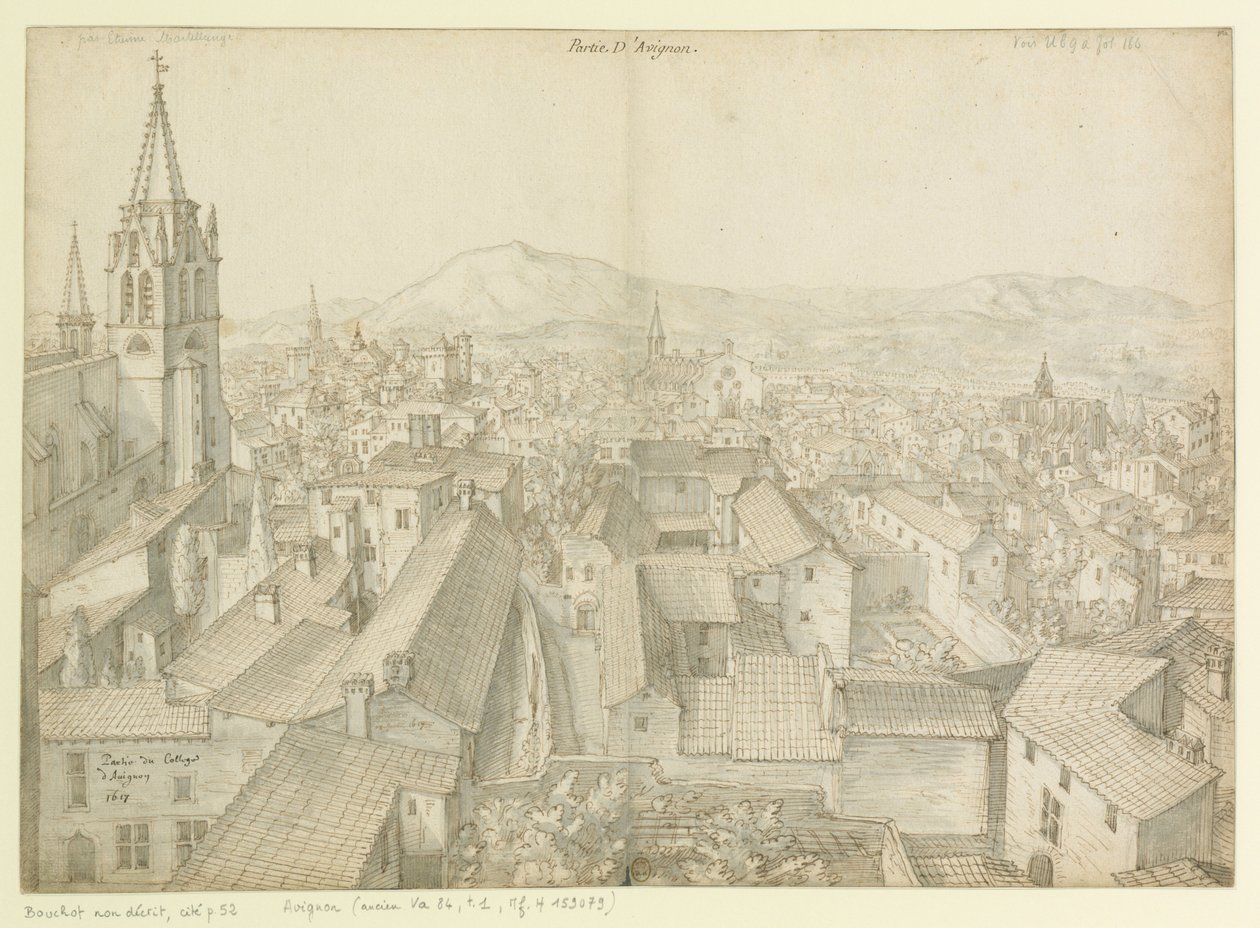 Parte del Colegio  de Aviñón  1617 : Parte de Aviñón de Etienne Martellange