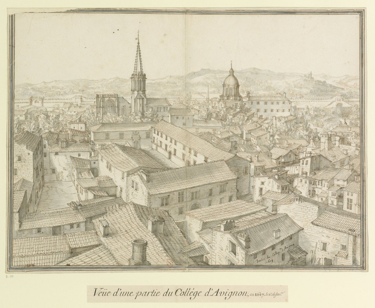 Parte del Colegio de Avignon  1617 : Dotación de una parte del Colegio de Avignon, en 1617. 3 de ene.er de Etienne Martellange