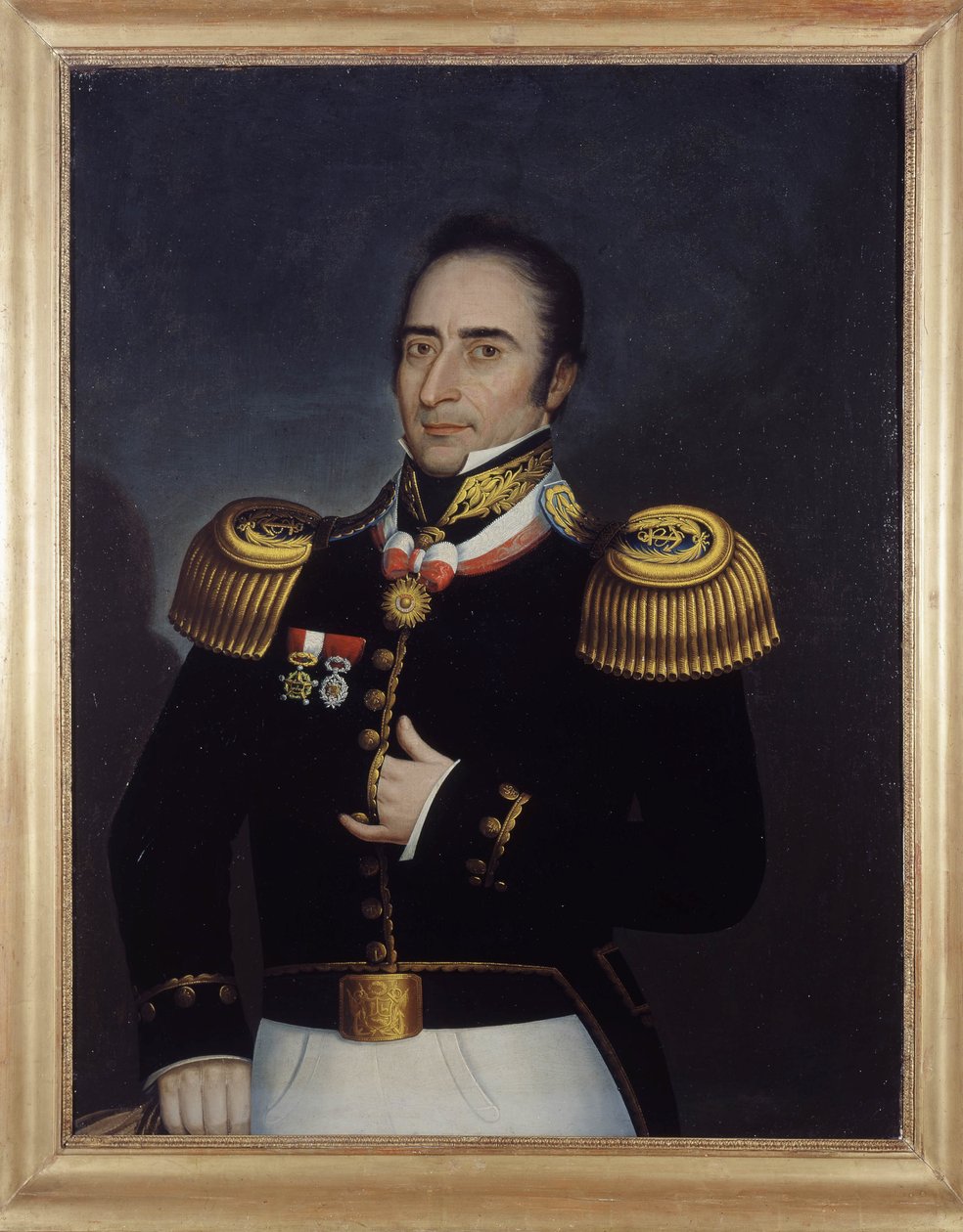 Retrato de Andre Hipolito (Hyppolite) Bouchard, quien participó en la Revolución de Buenos Aires el 25 de mayo de 1810, por Etienne Prosper Berne-Bellecour (o Bernet-Bellecour: 1838 - 1910) de Etienne Prosper Berne Bellecour