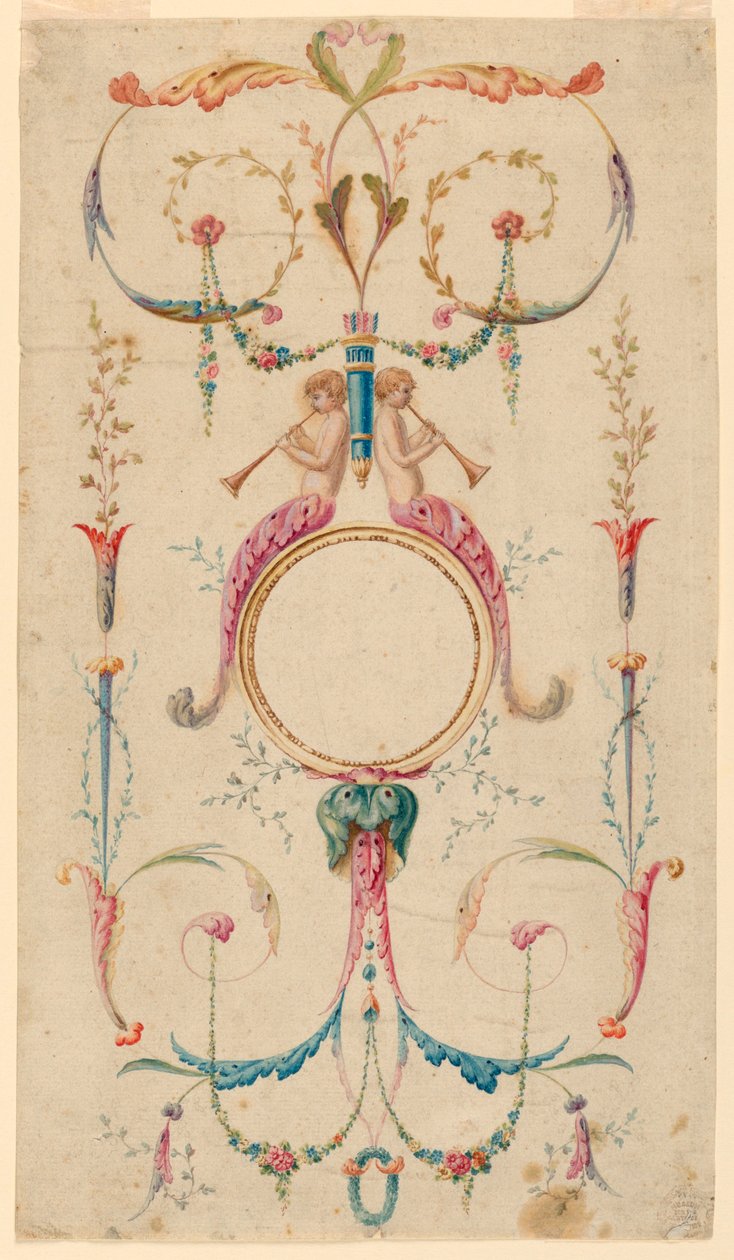 Dibujo, Decoración de paneles, ca. 1780 de Etienne de Lavallee-Poussin