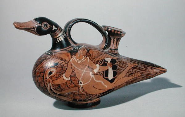 Askos en forma de pato de Etruscan