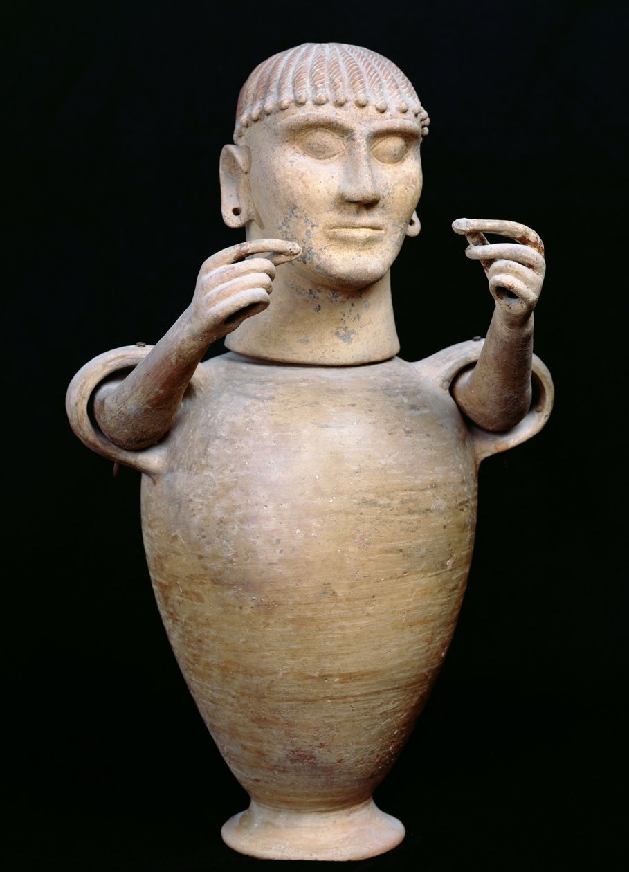Jarro canópico con brazos móviles de Etruscan