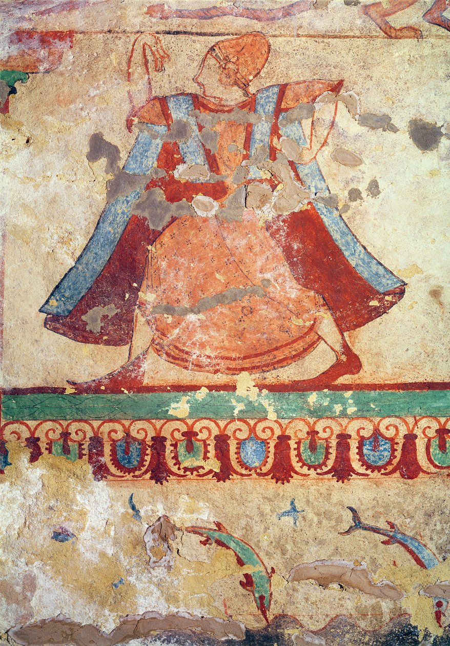 Bailarina, de la Tumba de los Leones, c.520 a.C. de Etruscan