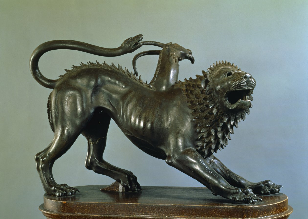 La quimera herida de Belerofonte de Etruscan