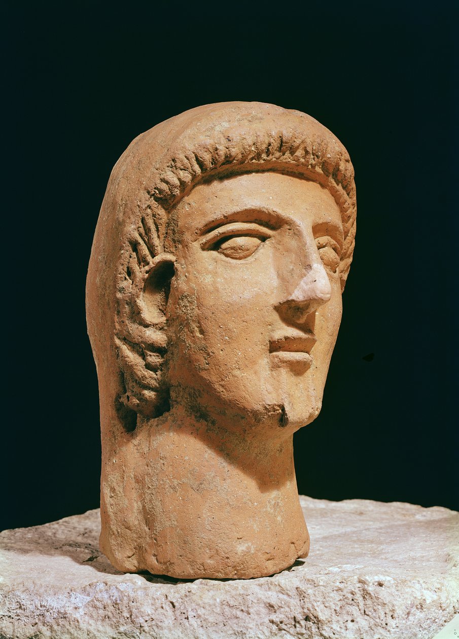 Cabeza votiva (terracota) de Etruscan