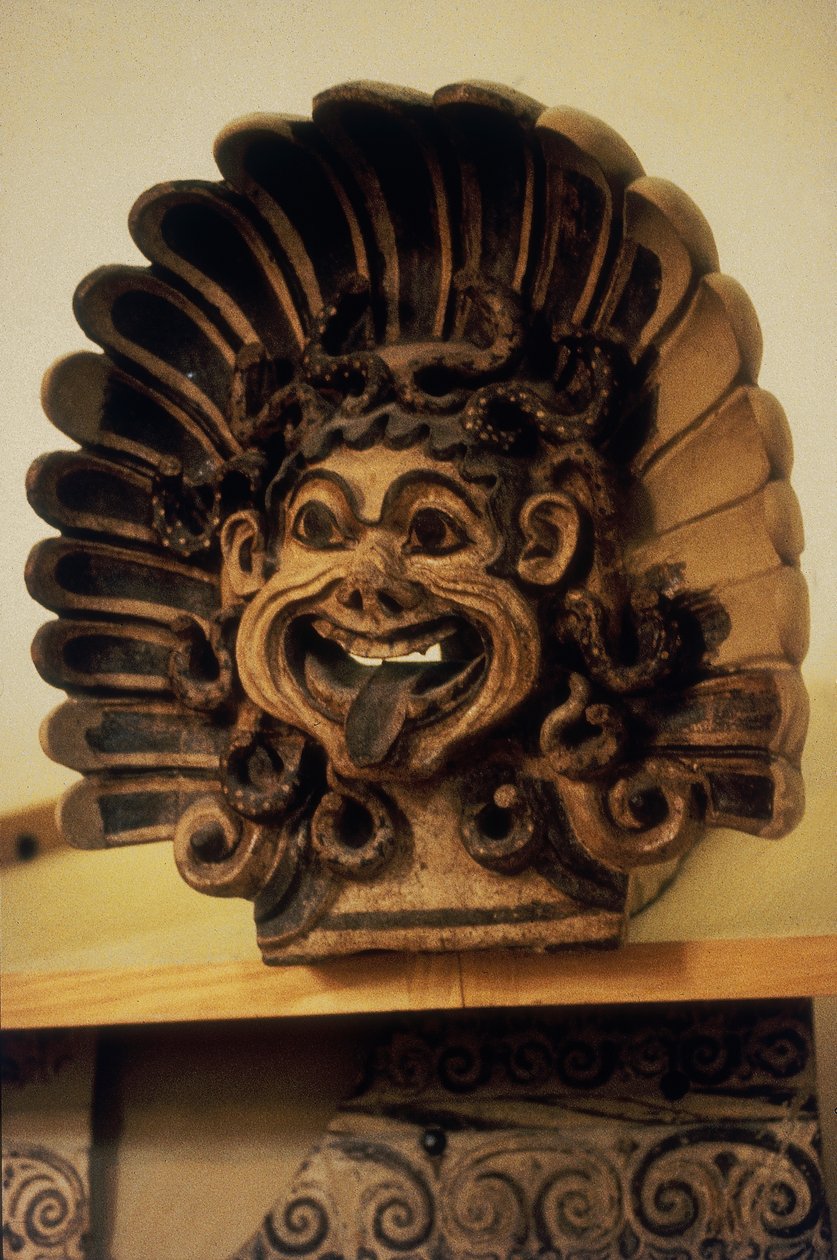 Antefija en forma de cabeza de Gorgona de Etruscan