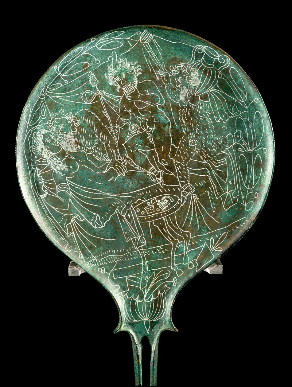 Espejo que representa una escena mitológica, de Palestrina (Praeneste) de Etruscan
