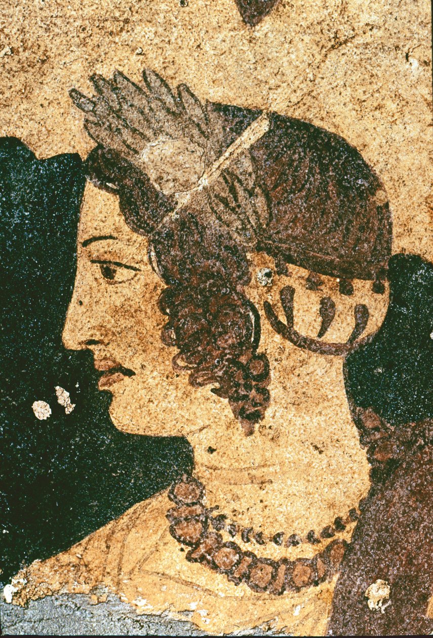 Retrato de Velia Spurinna - Detalle - Fresco, siglo IV a.C. de Etruscan