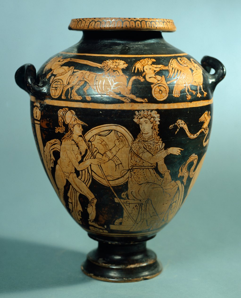Stamnos, cerámica de figuras rojas de Vulci (Lazio). Civilización etrusca, siglo IV a.C. de Etruscan