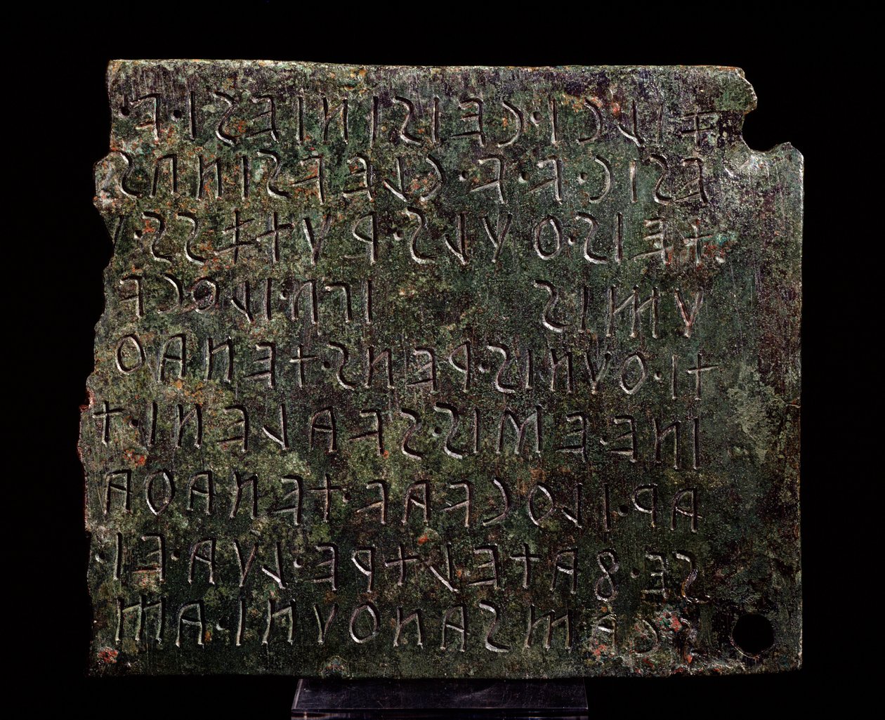 Tabla de bronce de Monte Acuto, Formello - siglo III-II a.C. de Etruscan Etruscan