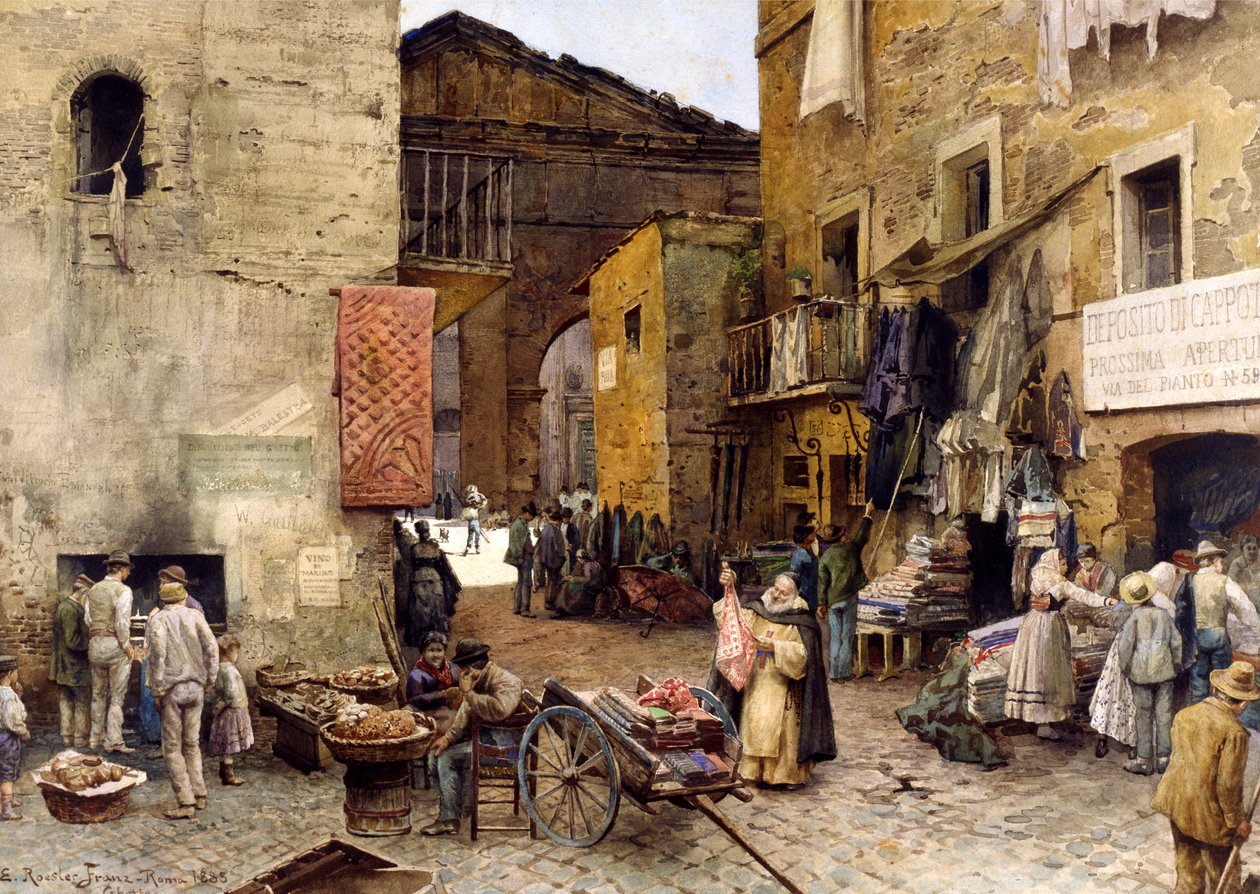 Camino por la Porticus Octaviae de Ettore Roesler Franz