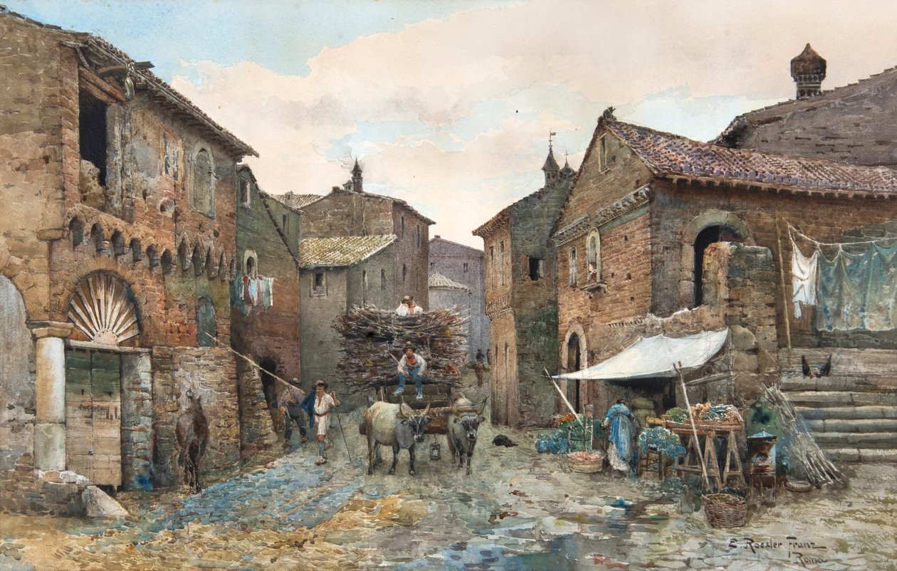 Comisaría de Campo en Tivoli de Ettore Roesler Franz