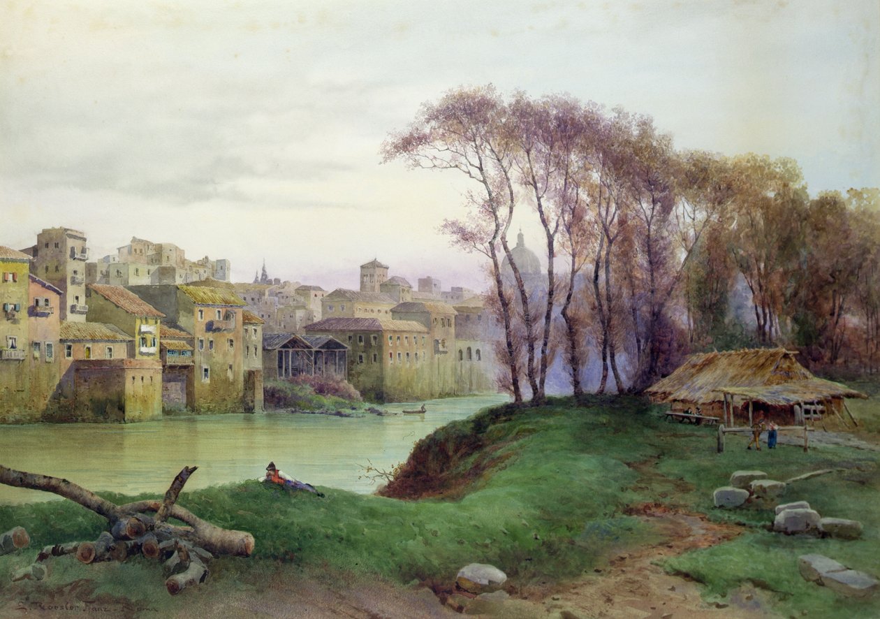Vista de los Prati di Castello, Roma de Ettore Roesler Franz